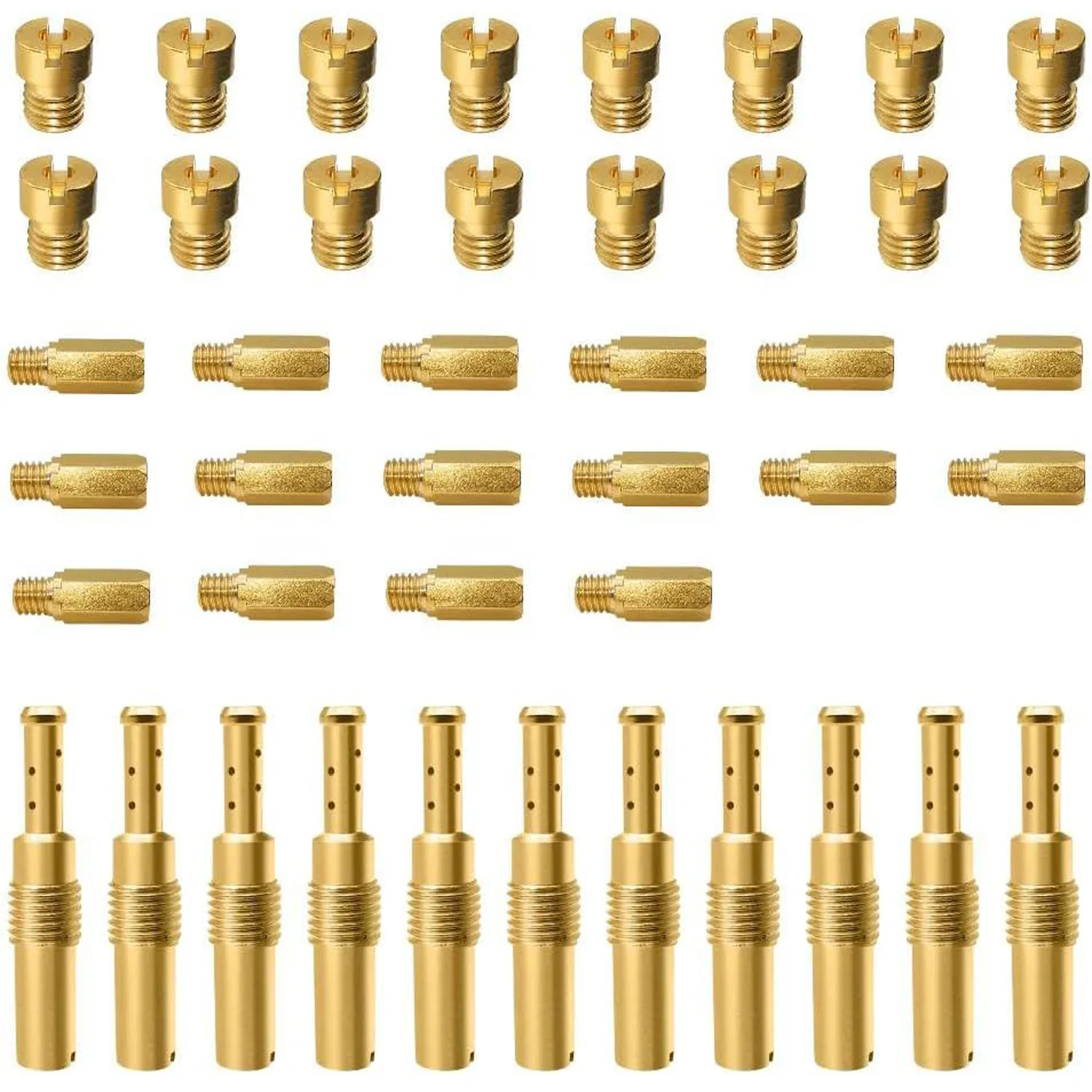 99101-393 Carburetor Jet Kit 43pcs Set Main Jets #90-185 Slow Pilot Jets #30-55 For Nibbi Keihin PE PWK CVK Carburettor