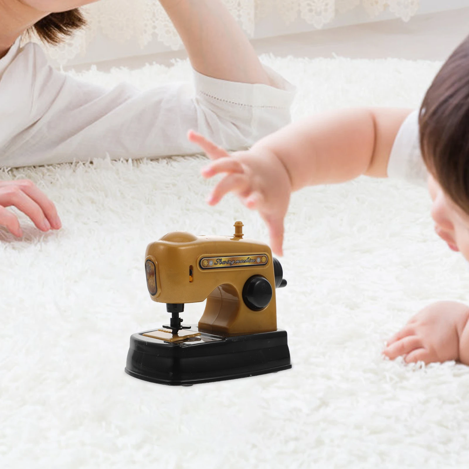 

Kids Sewing Machine Miniature Machines Girl Creative Toy Realistic for Plastic Children Educational