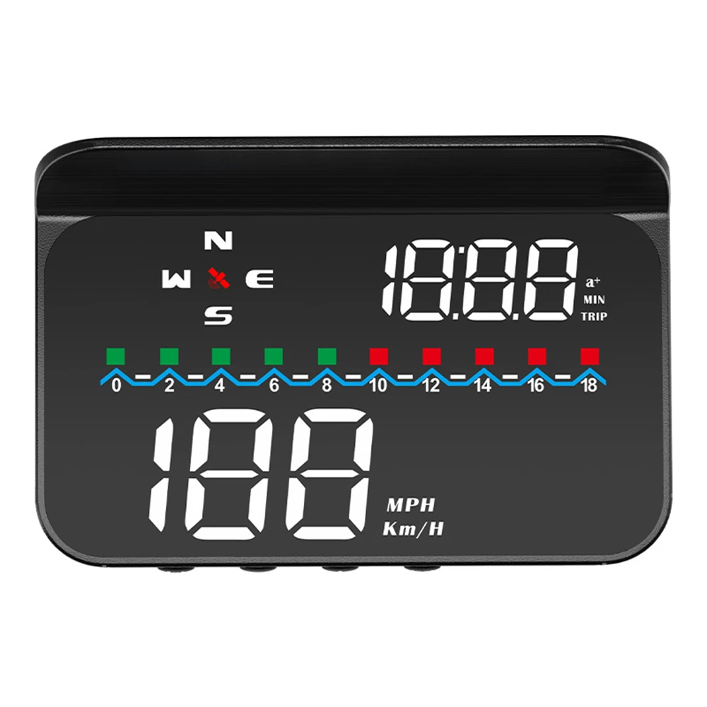 

On-board computer M19 HUD, car Head-up Display, GPS Speedometer, Clock, Driving Distance and Time, with Compass and Alarm System