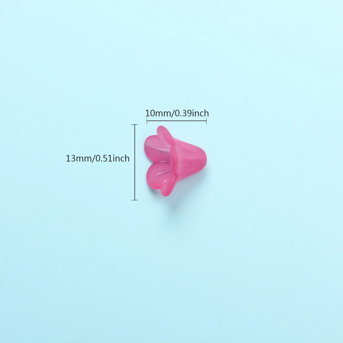 حبات زهور غوري صباحية أكريليك مصنفرة لصنع المجوهرات ، ألوان الحلوى ، قلادة مصنوعة يدويًا ، أقراط ، سوار ، 13 × 10 ، 50 #5