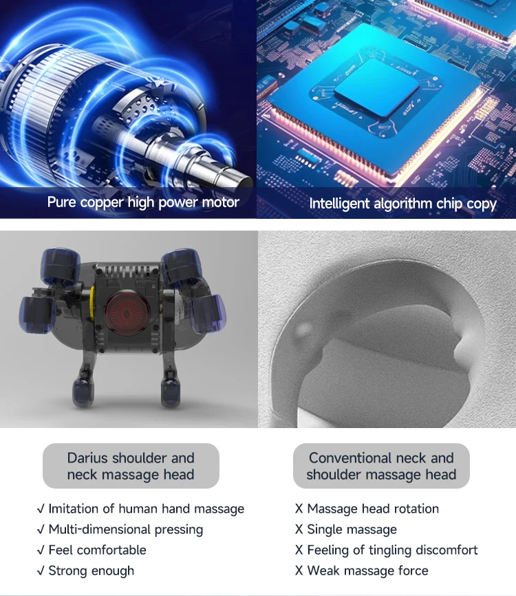 Darius Massaggiatore elettrico multifunzionale per collo e spalle con funzione di calore Nuovo prodotto