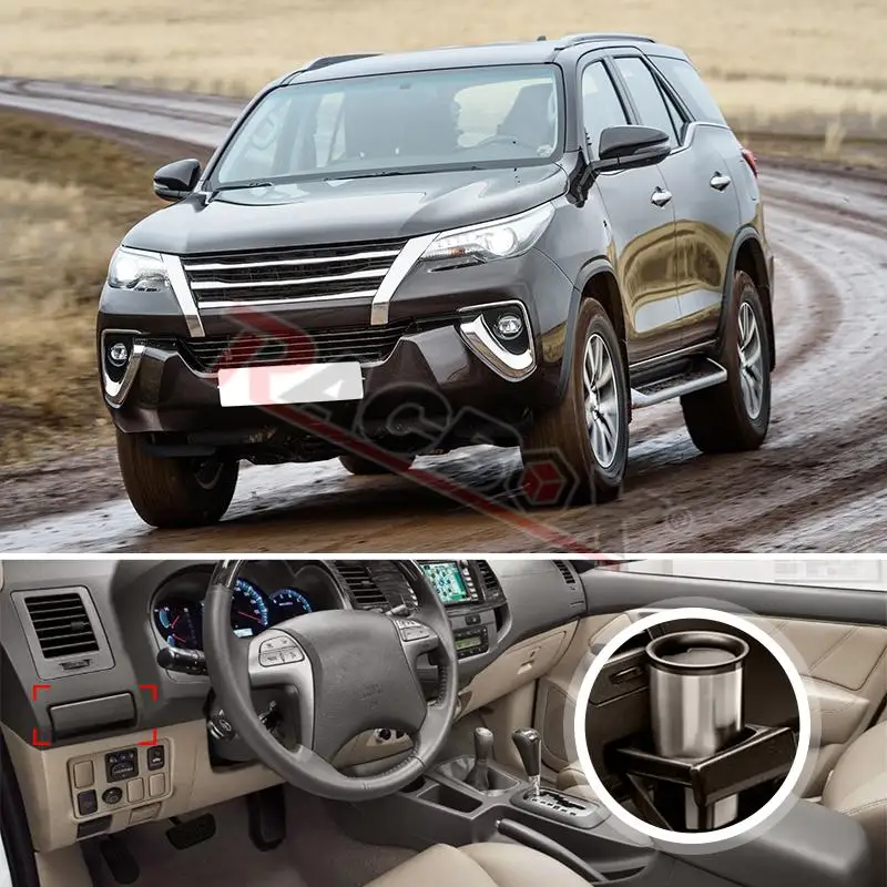 حامل أكواب لوحة عدادات السيارة الداخلية ، أسود أو بني ، 55604-010 ، 55604-020 ، تويوتا هيلوكس ، فيجو ، سير بيك آب ، فورتشنر-، LH RH