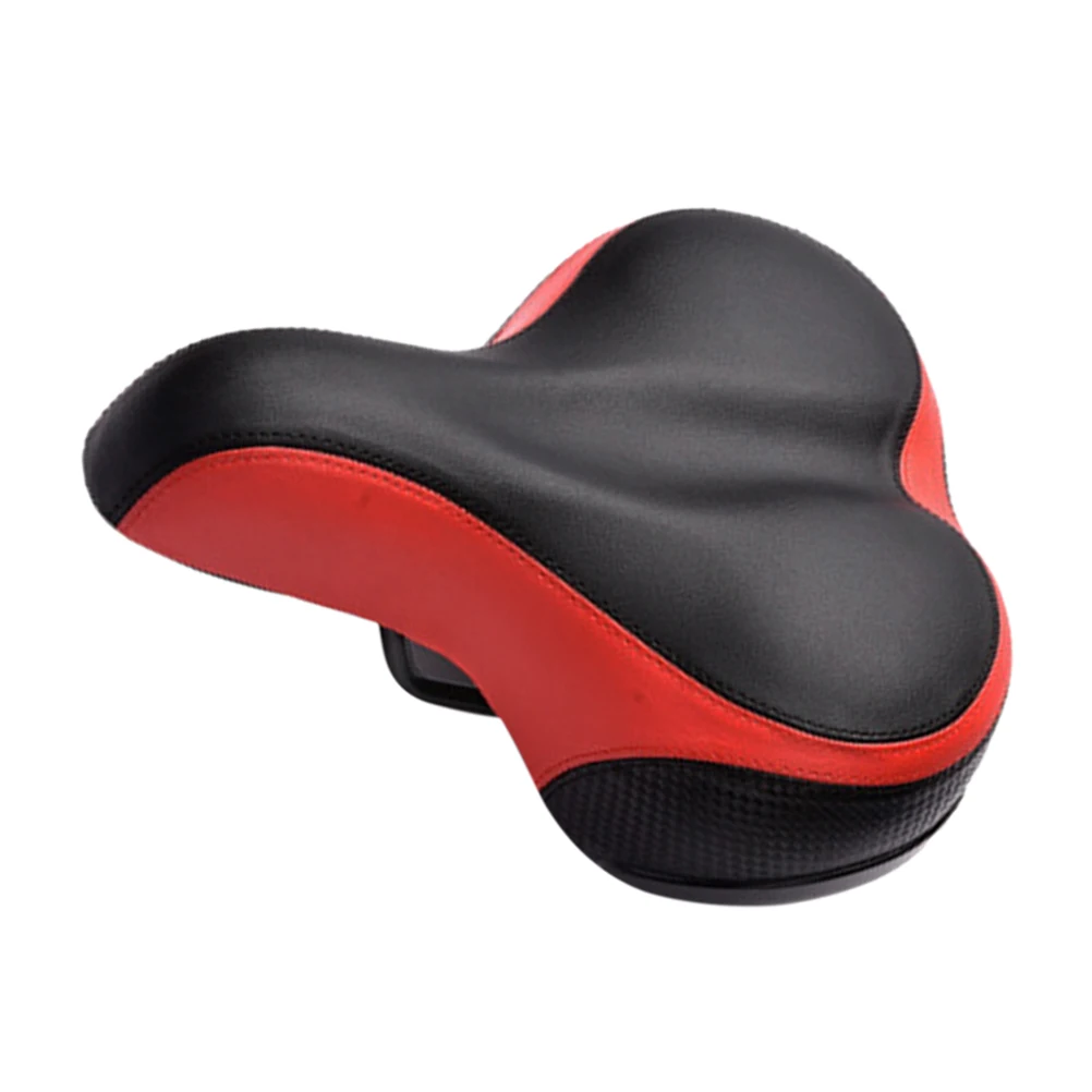 

Bicycle Seat Wide Comfort Bike Saddle Thicken Road Riding Spring Steel Base Shockproof Ergonomic Women Pad Reflective