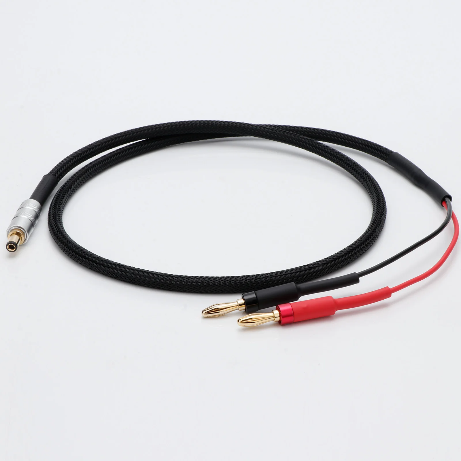 Cable de alimentación CC 6N OFC, 5,5x2,1/2, 5 a doble conector Banana, amplificador, decodificador, tarjeta de sonido, Cable de alimentación CC, línea adaptadora de actualización