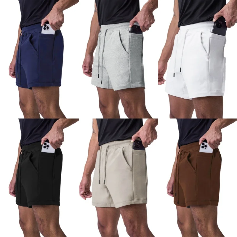 

Новые мужские летние спортивные повседневные шорты с логотипом по индивидуальному заказу, 250 г, 100% дышащие шорты для бега, фитнеса, баскетбола