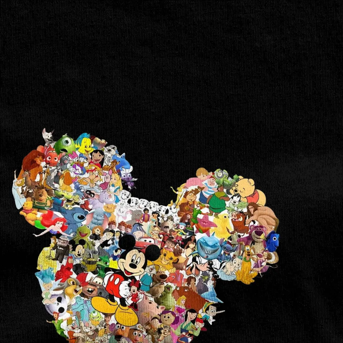 Mickey And Friends Mickey Mouse Head T Shirt Men Classic Cotton T Shirts Summer Crew Neck Hip Hop Tees Hot Sale Big Size Clothes