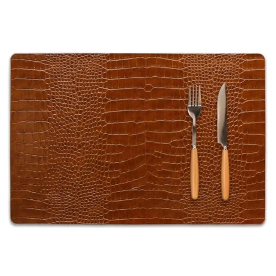 

Салфетки-плейсматы из искусственной кожи (ПУ) для стола: водонепроницаемые, грязеотталкивающие, термостойкие, легко моются – для кухни, обеденного стола, конференций