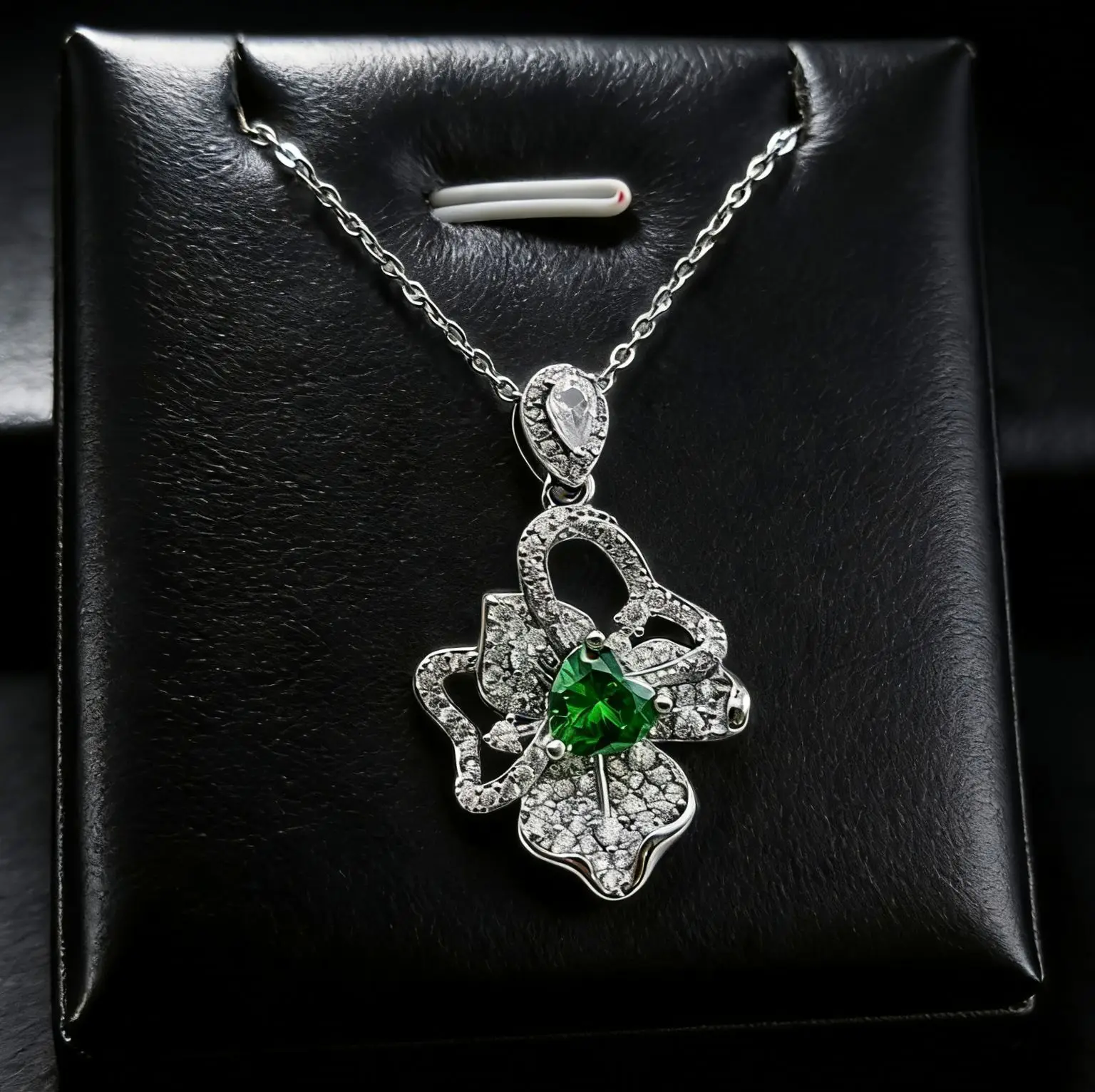 New style jewelry accessory - realistic ruby flower necklace for women,high-end heart-shaped precious stone pendant choker chain