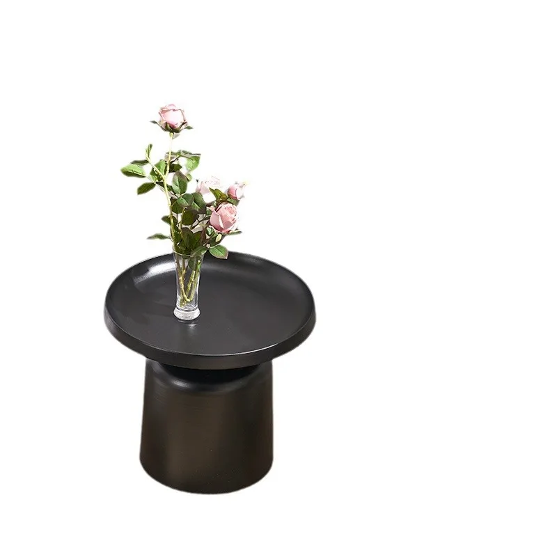 

Nordic living room wrought iron coffee table small apartment round modern simple light luxury household creative