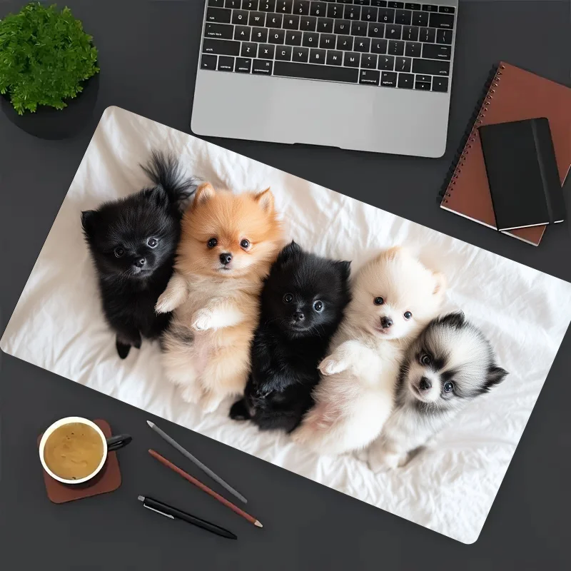 

Cute puppy design pattern game mouse pad, extended anti-slip rubber bottom, washable, suitable for family, high quality