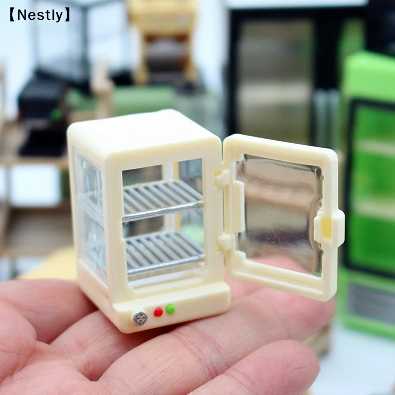 Miniature Simulation Convenience Store Food Display Cabinet Breakfast Heating Insulation Cabinet Model Dollhouse Toy Acces〔Nest〕