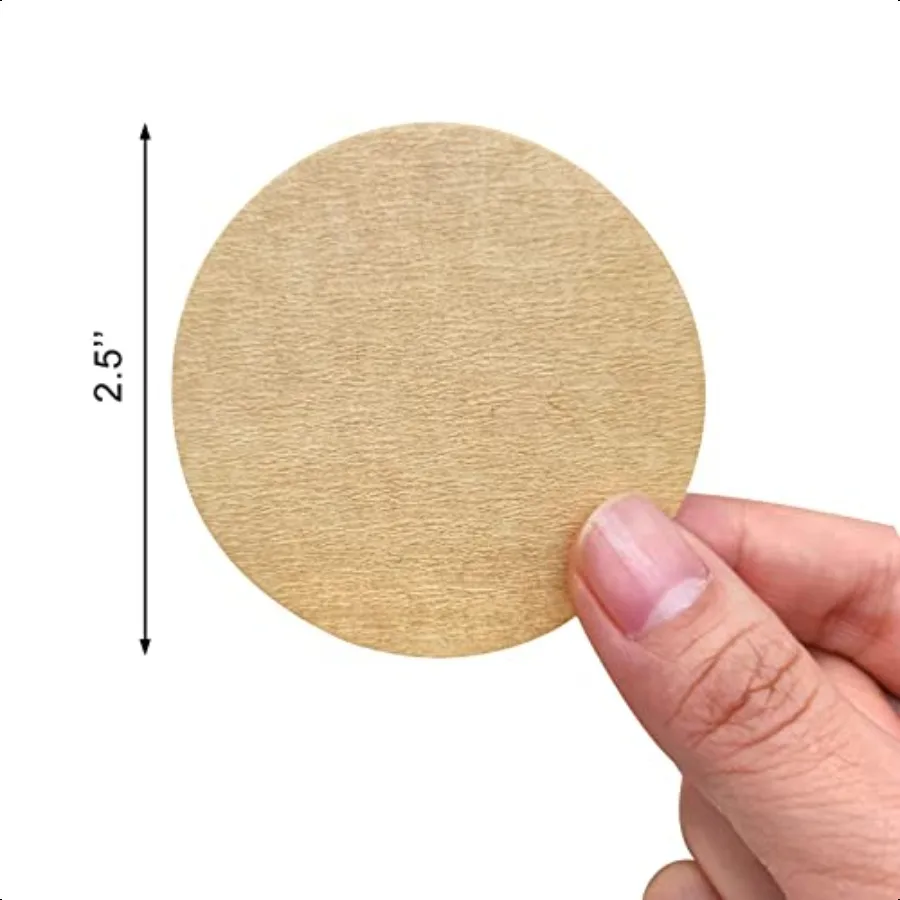 300pcs 2.5 Unbleached Replacement Natural Paper Filters Round Coffee Filter Paper Compatible with Aerobie Aeropr Coffee and Esp - Image 5