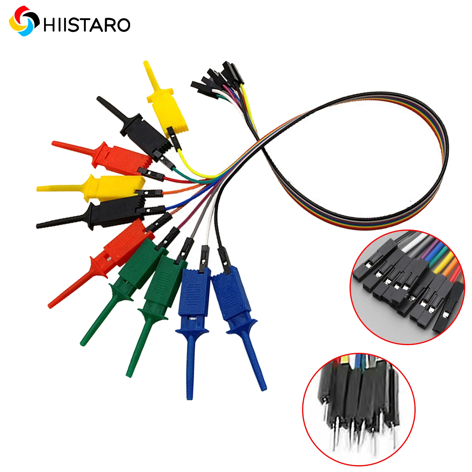 

10 шт., тестовый крючок для логического анализатора, интерфейсные штифты, перемычки для захвата, тест SOIC IC для прецизионного тестирования цепей