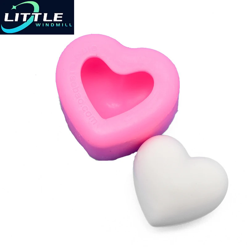 3D Heart Aroma Gypsum Plaster Silicone Mold For Car Decoration Love