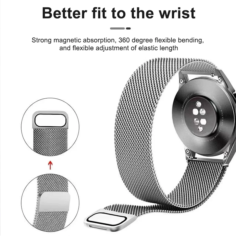 22mm Magnetic Strap for Samsung Samsung Galaxy Watch 3 45mm/46mm,,Magnetic Loop Strap for Samsung Galaxy watch Amazfit GTR Huami