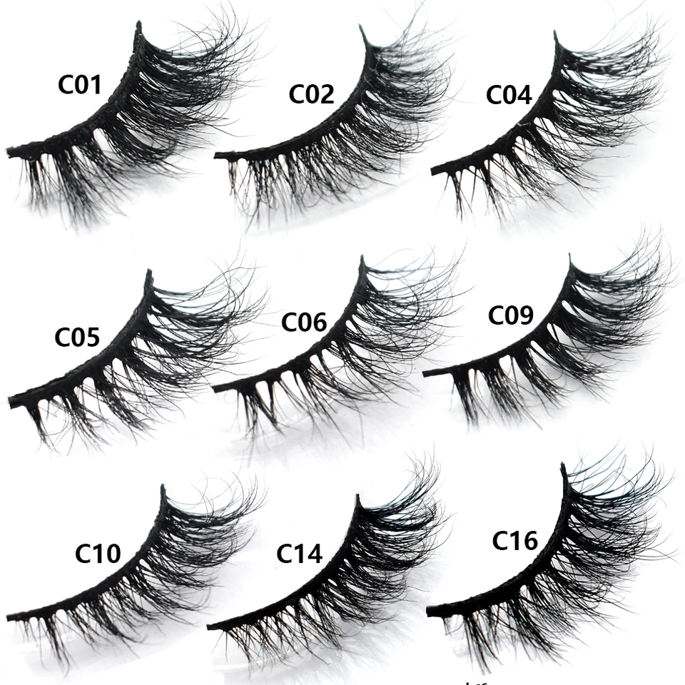 Pestañas Postizas Cortas de Visón Suaves y Esponjosas, Tiras de Pestañas Cruzadas Naturales para Maquillaje 3