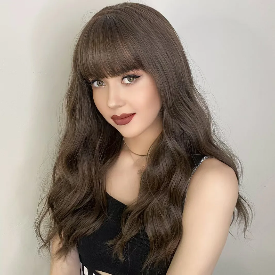 

Gothic Synthetic Wigs for Women Long Straight Cosplay Wigs With Bangs Natural Hair Daily Use Party Heat Resistant