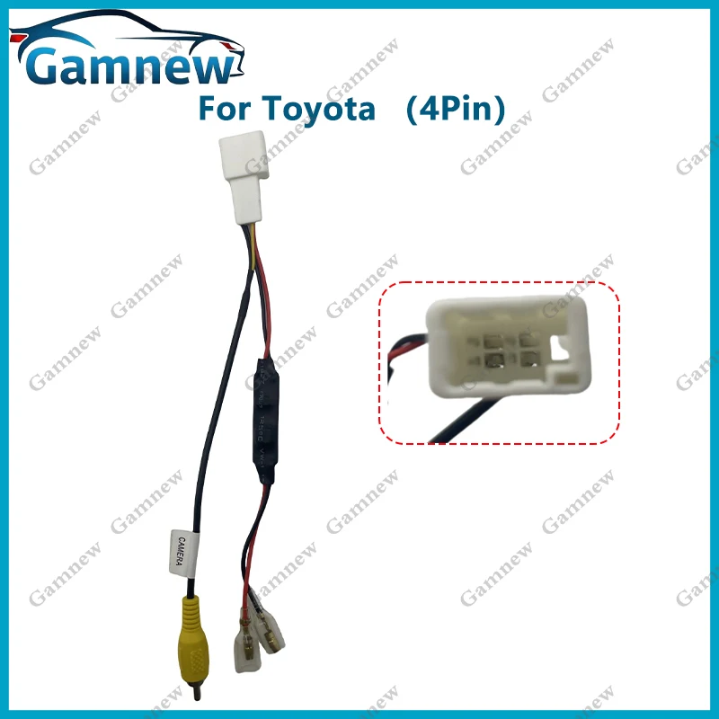 

4-контактный автомобильный выход камеры заднего вида, видеоадаптер, проводка кабеля для оригинальной заводской видеовыход камеры Toyota