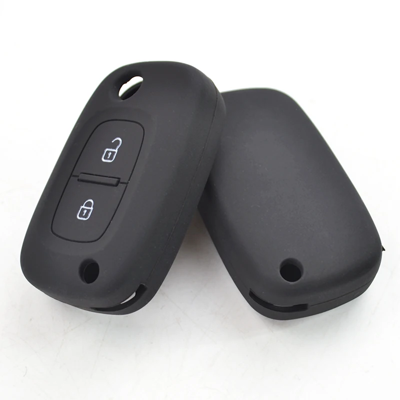 AX Silicone Remote Key Case Fob Shell Cover Skin Holder 2 Button For Renault kangoo Modus Megane Clio 2017 2018