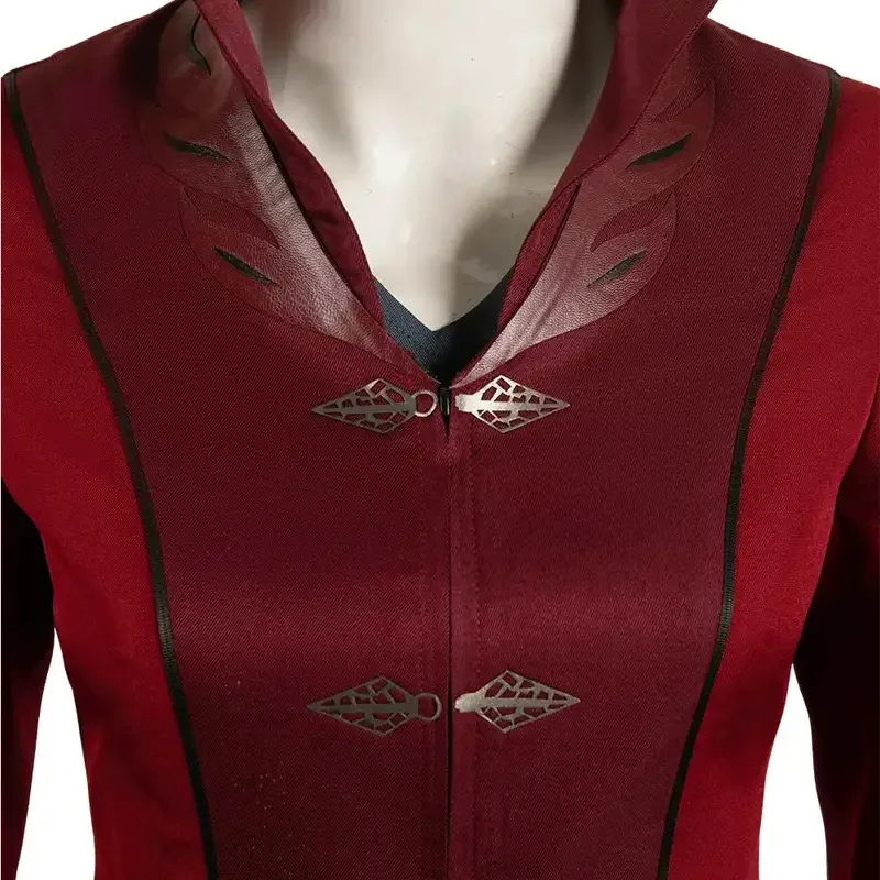 Rhaenyra Cosplay Wine Red Splicing Set Costume TV House Role The Dragon 2 Disguise Targaryens Outfits Women Halloween Party Suit