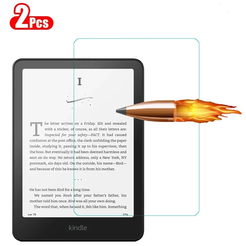 2PCS Tempered Glass For Kindle Paperwhite 2024 (12th Generation) SA569P SA568B for Kindle Colorsoft Signature Edition 7'' Film