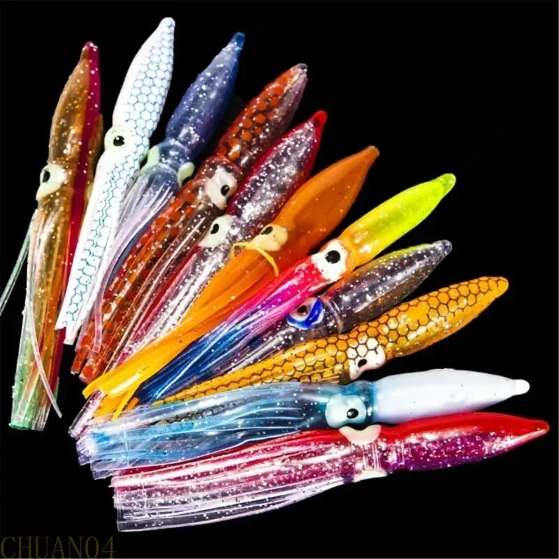 

A1A2 20Pcs 8cm Octopuses Soft Fishing Lure Octopuses Squid Soft Baits Skirted Squid Jigging Sea Fishing Baits Easy to Use