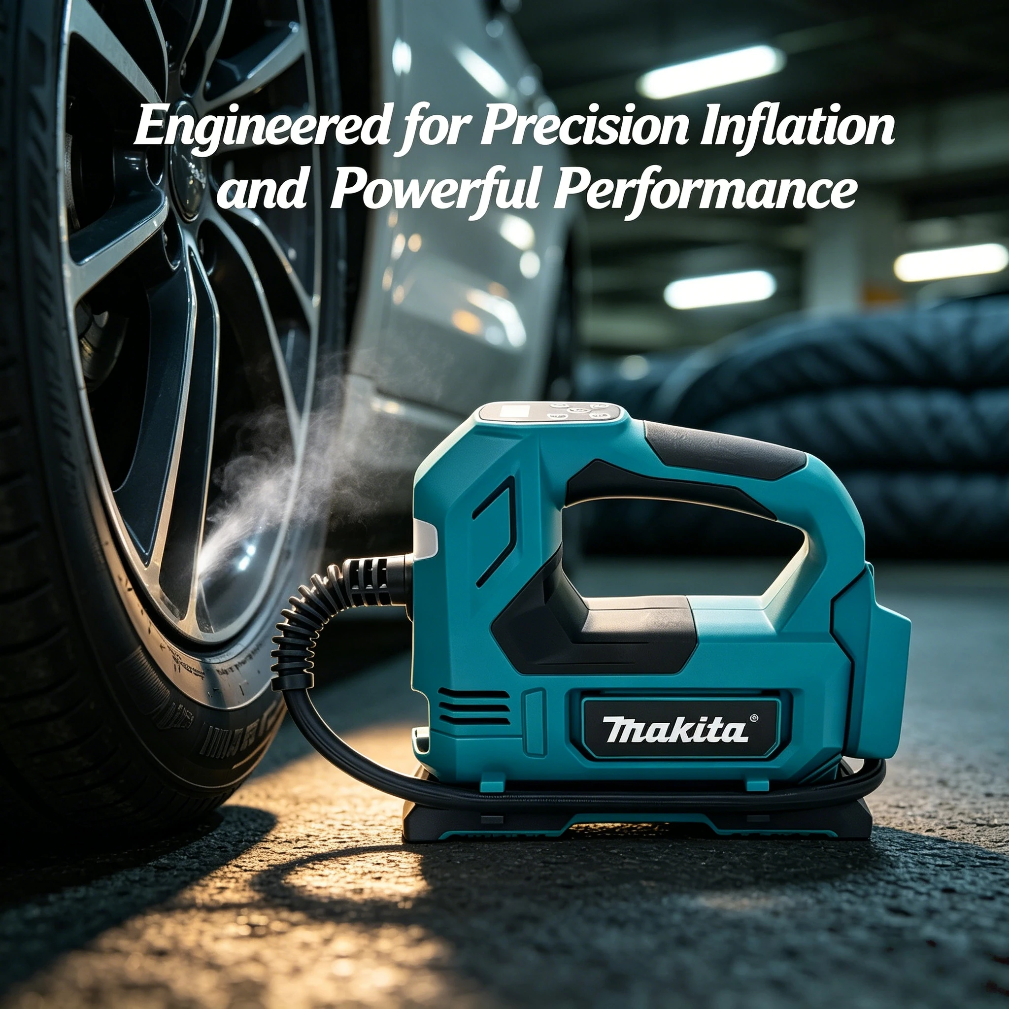 Makita DYS59 18V Portable Cordless Inflator, Handheld Tire Air Compressor (Bare Tool)