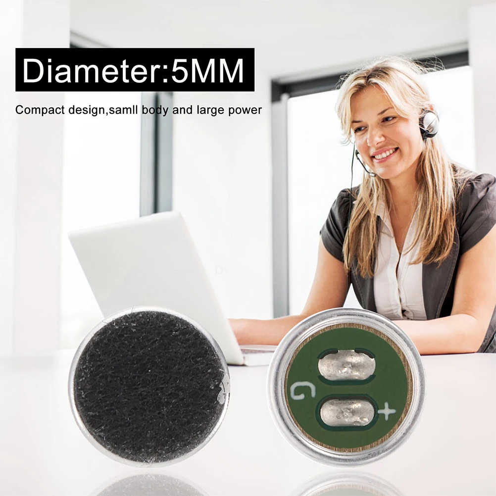 

2Pcs Condenser Microphone Core Practical Recording Parts Accessories HighQuality Durable Material NoiseReduction AudioProcessing