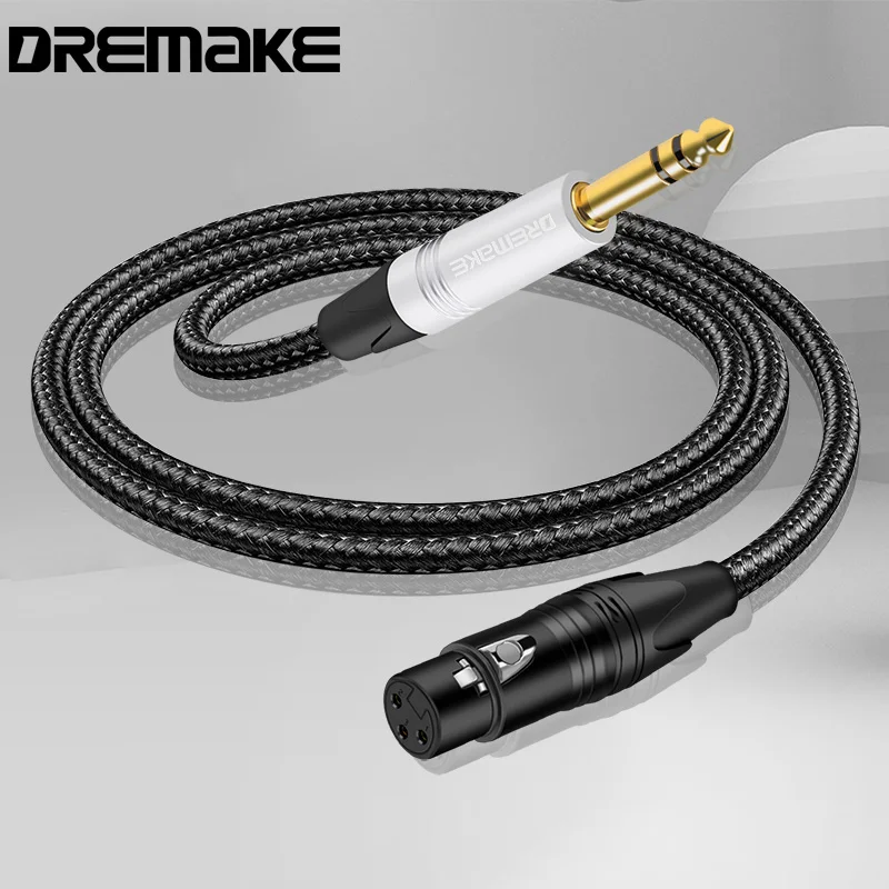 

XLR Female to 1/4 Inch TRS Cable 6.35mm Balanced Stereo Microphone Cable Quarter Inch to XLR Mic Cord for Audio Mixer Amplifier