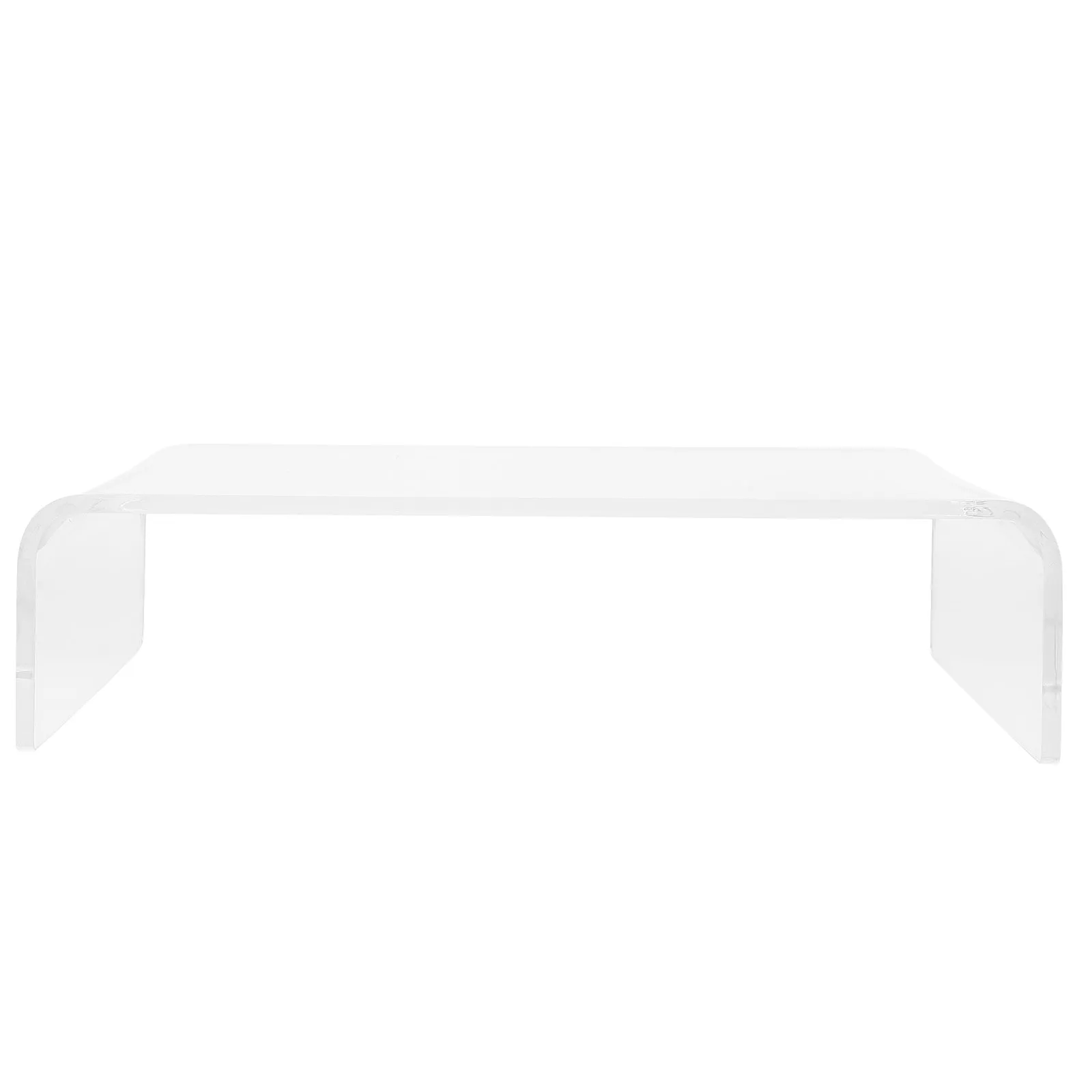 Support surélevé pour écran d'ordinateur en acrylique, robuste, transparent, pour bureau, améliorant la posture, réduisant la fatigue oculaire et optimisant l'espace