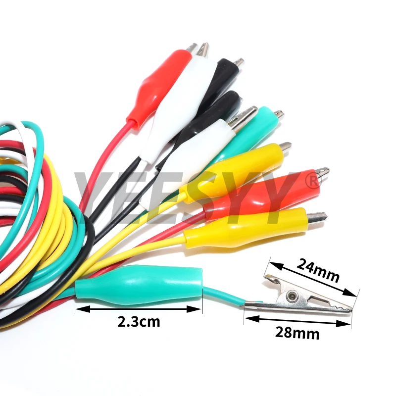 10 PCS/1 Set 46 CM Alligator Clips Elektrische DIY Meetsnoeren Alligator Double-ended Krokodil Clips Roach clip Test Jumper Wire46CM