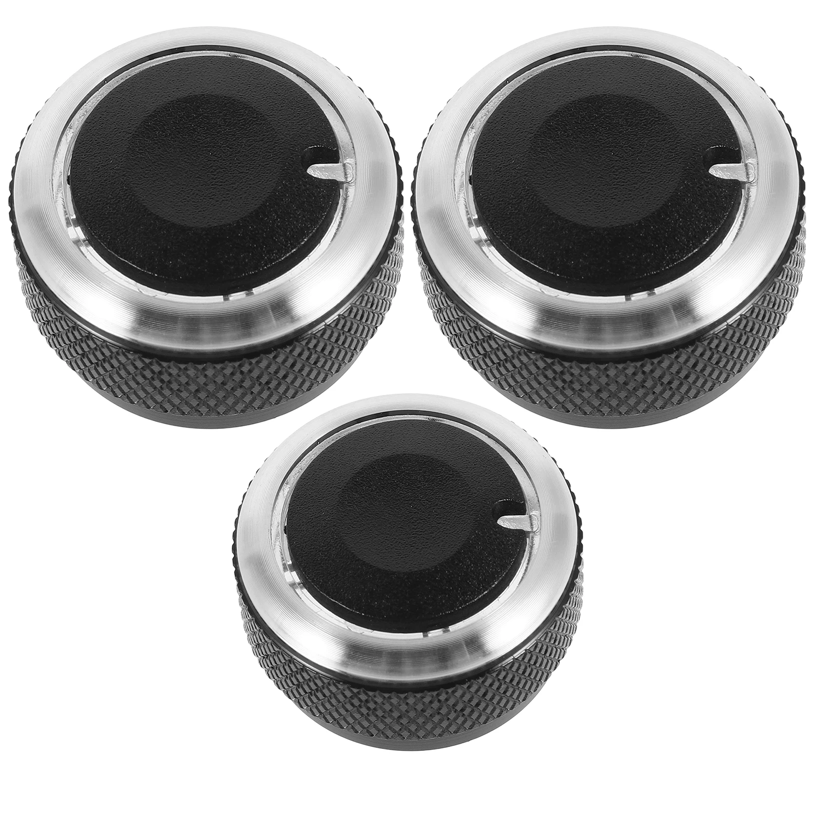 

3pcs Aluminum Alloy Car Air Conditioning Knob A/C Heater Control Button Easy Installation Durable Replacement For