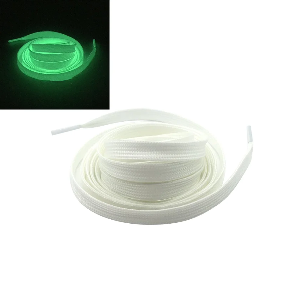 Fluorescent Shoe Laces Shoelaces for Sneakers Athletic Reflective Glow in The Dark Luminous Sports