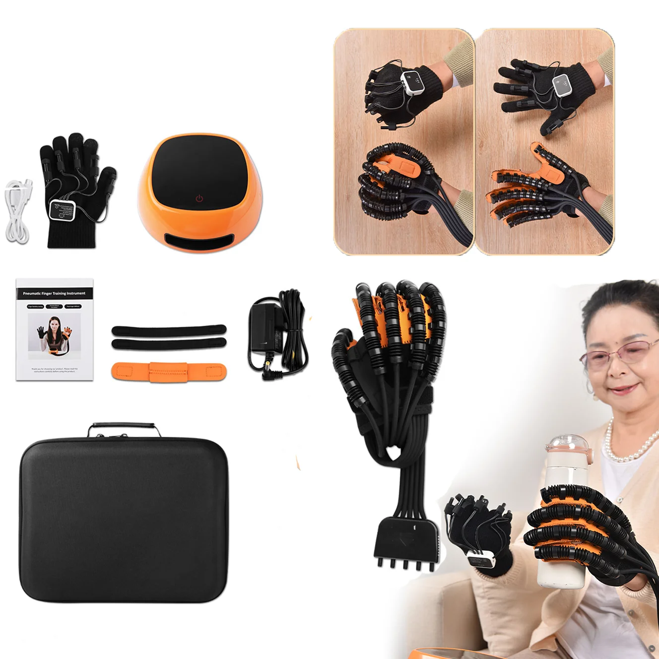 

Stroke hemiplegia glove Hand rehabilitation Device Rehabilitation Robot glove Finger exerciser For Hand function Recovery finger