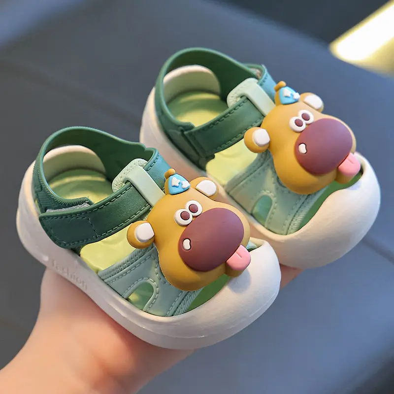 Children's Hot Sale Of The Season New Sandals Head Cover Soft Bottom Baby Anti-slip 0-3 Years Old Boys And Girls Cartoon Baby