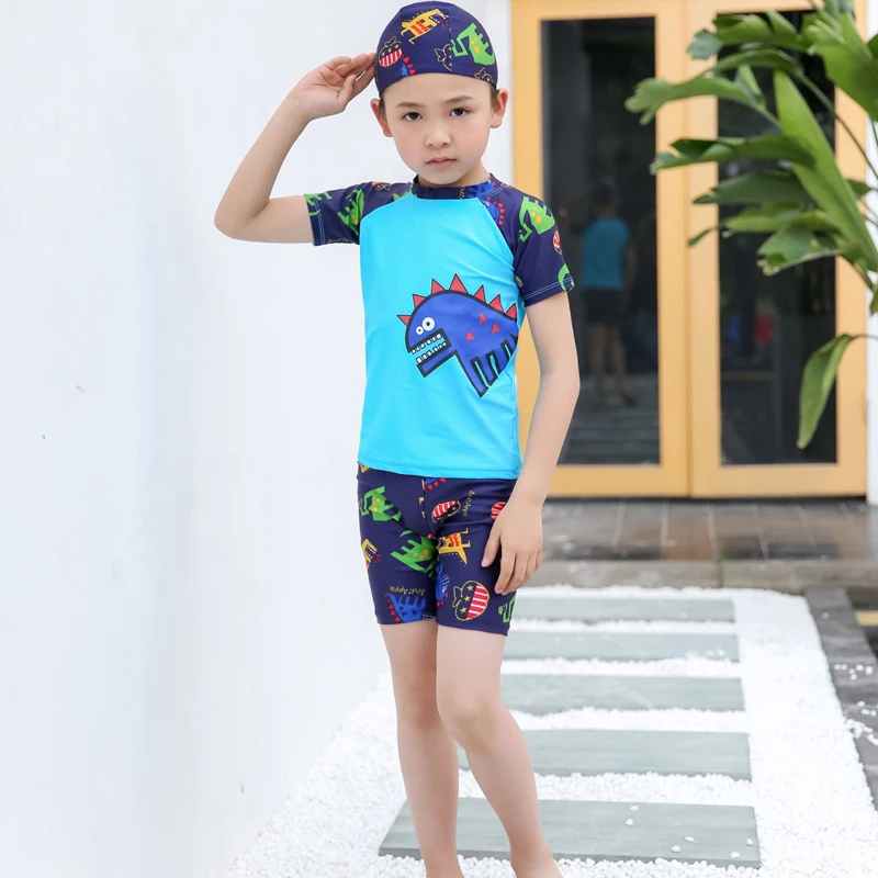 Cute Cartoon Boys Swimsuit Set 12 Quick-drying boys swimsuit