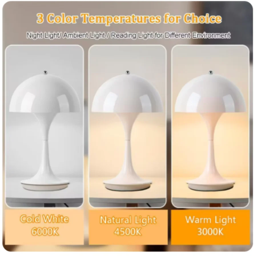 Petite lampe LED portable à intensité variable, lampe de table, 3 couleurs, chargement USB, chambre à coucher, chevet, veilleuse décorative, simple, moderne