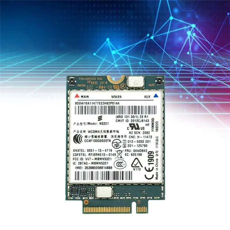 ABKI-N5321 FRU 04W3842 3G Wireless Card Adapter WWAN Card Module Supports Multiple Systems