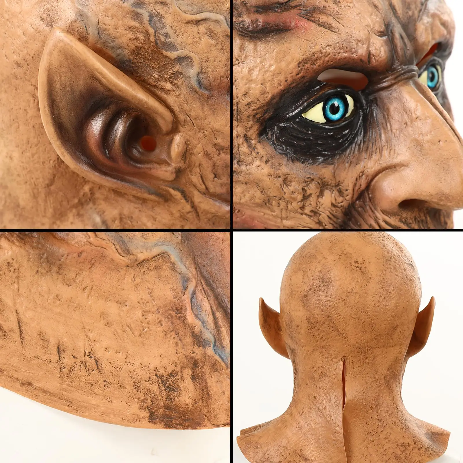 Masque de Vampire effrayant pour Halloween, masque de démon d'horreur, casque de Zombie réaliste, Costume d'halloween, accessoires effrayants pour adultes