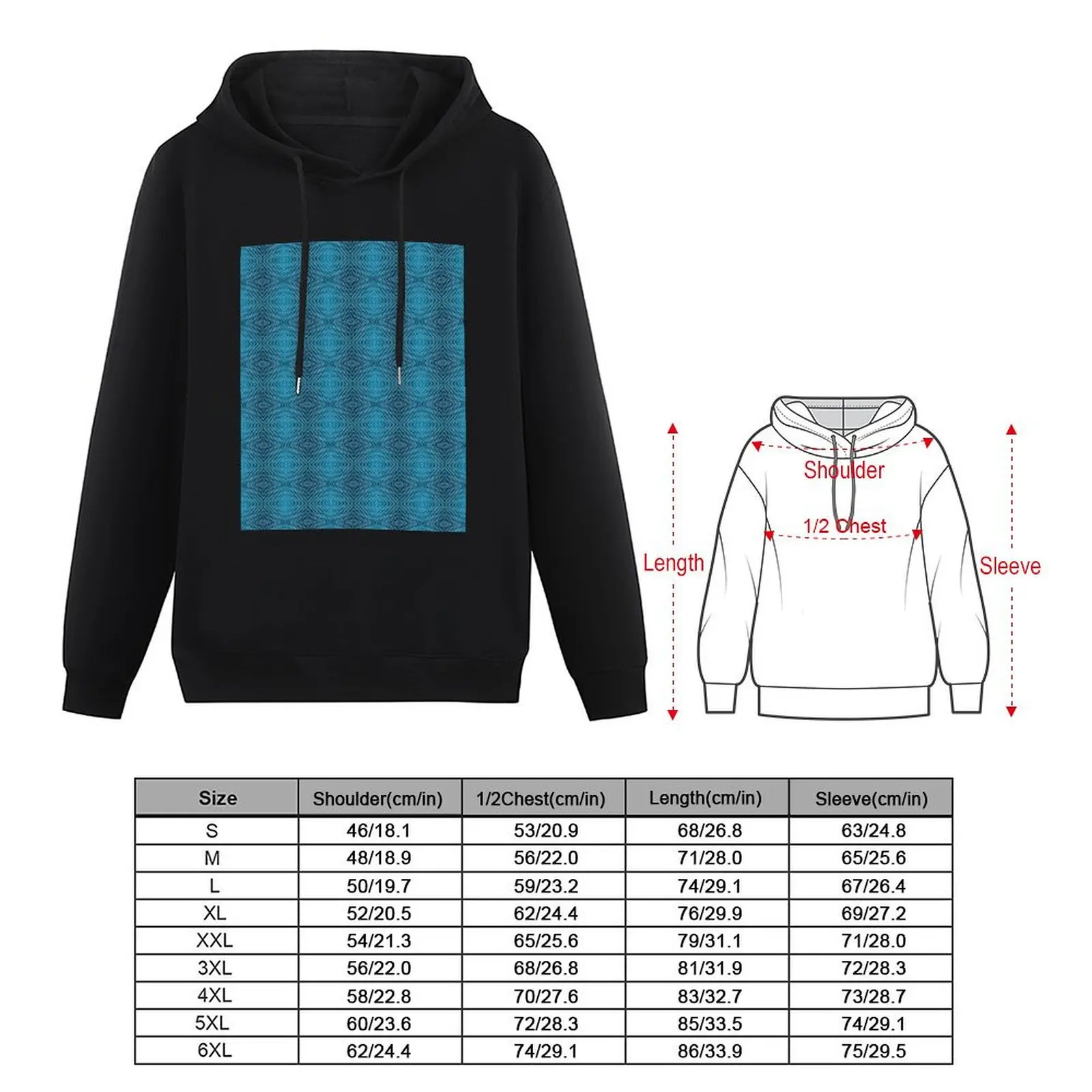 Copper Grind Pattern 05607- Turquoise Pullover Hoodie autumn men clothes hoody