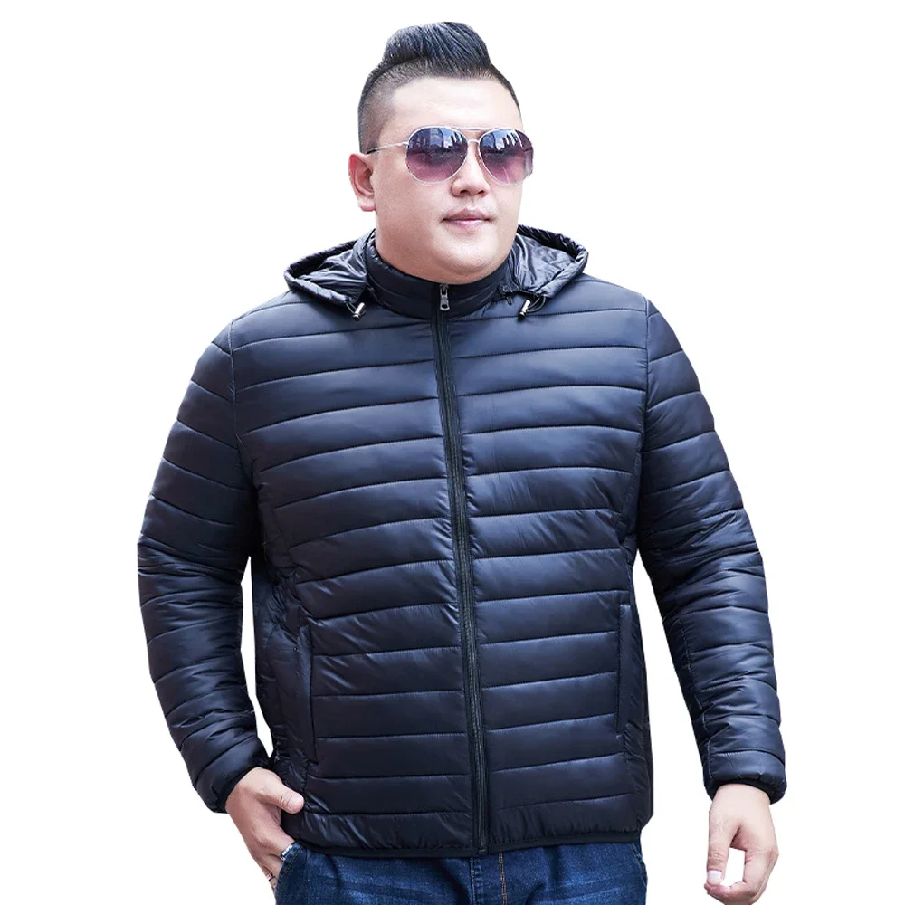 Chaqueta de algodón con capucha para hombre, abrigo cálido de talla grande 8XL, prendas de vestir informales, novedad de otoño