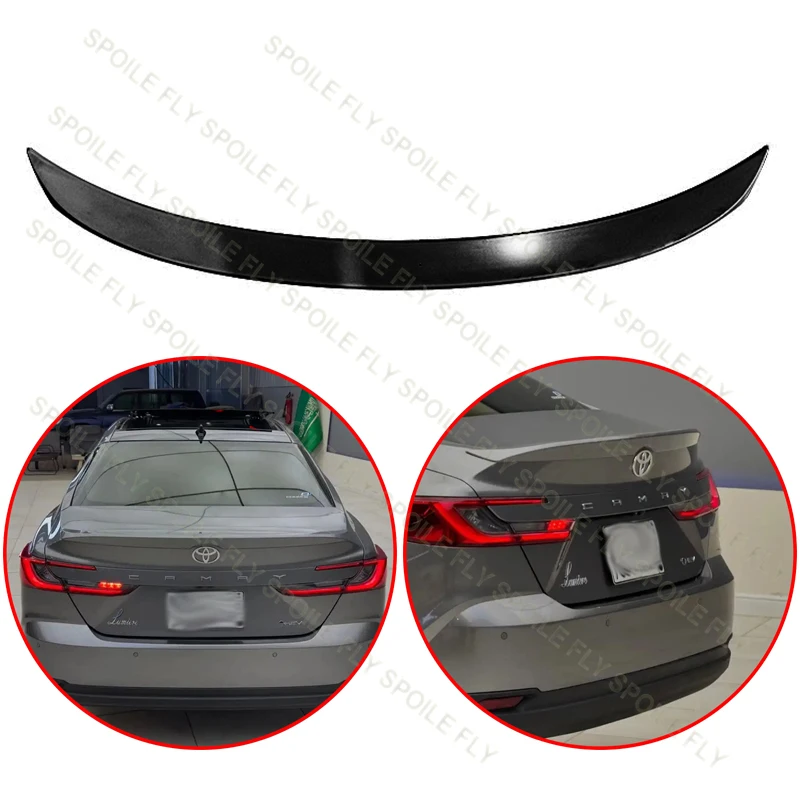 

High Quality ABS Material Spoiler For Toyota Camry 2024+ Car Rear Wing Glossy Black Carbon Fiber Look Accessories Body Kit