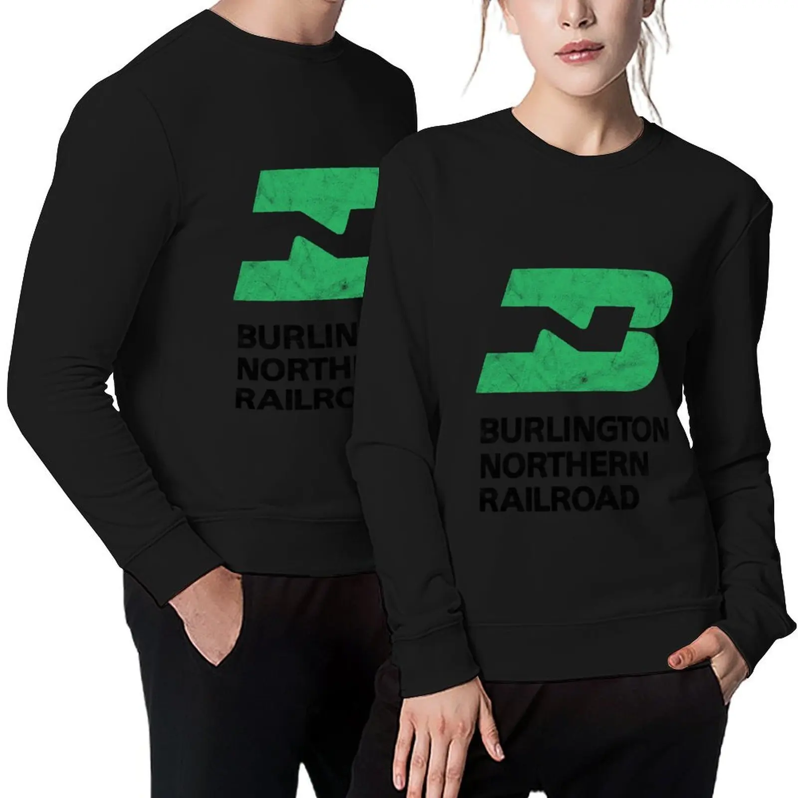 

Burlington Northern Railroad Pullover graphic t shirts men autumn male clothes winter clothes anime sweatshirt