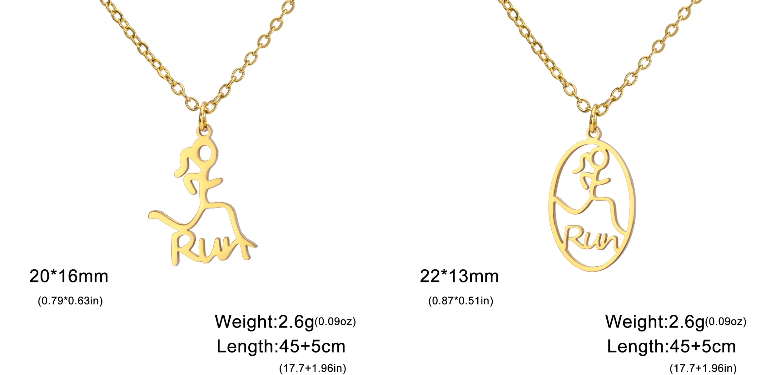 Kkjoy Fashion Running Girl Runner Necklace For Women Men Stainless Steel Marathon Outdoor Sports Athletes Jewelry Gift Wholesale – Detail 11