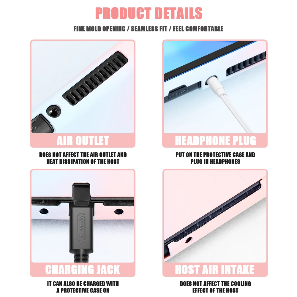 สำหรับ Nintendo สวิทช์ OLED อุปกรณ์ป้องกันกรณี NS Joycon Skin เปลือก ThumbStick Grips อุปกรณ์เสริม