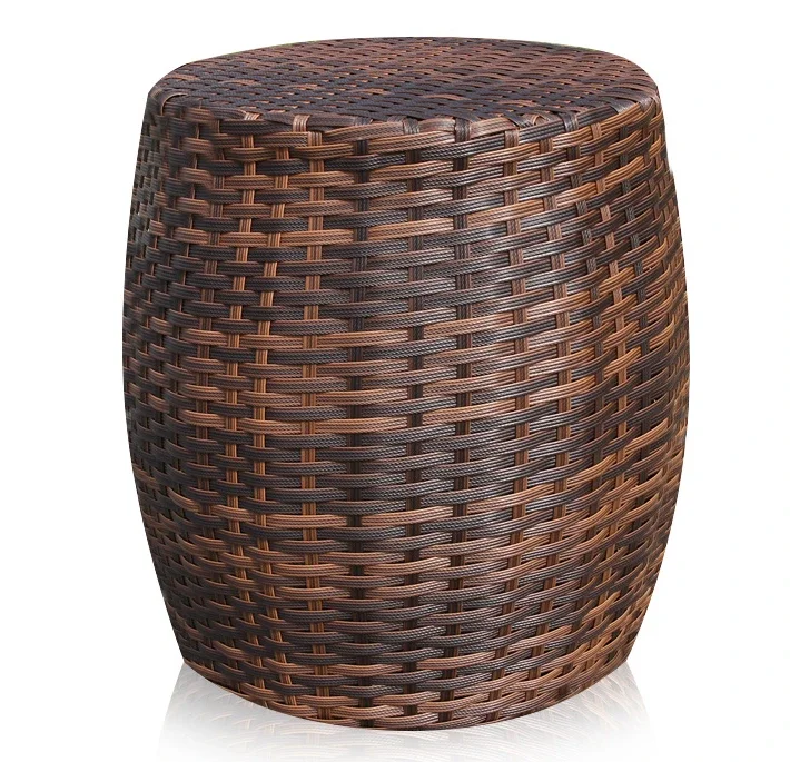 

Rattan chair mini small coffee table set of three balcony tables and chairs courtyard outdoor garden furniture