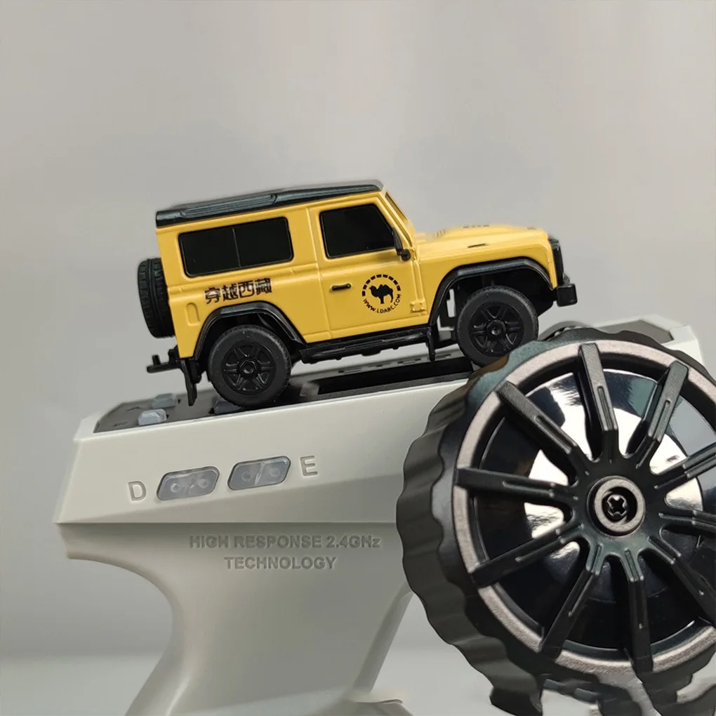 Ldarc r01 rtr 1/64 mini simulação de mesa carro de controle remoto modelo de carro de esteira rolante elétrico 2.4ghz brinquedos para adultos e crianças