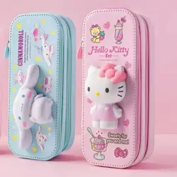 3D Decompression Sanrio Series Pencil Case Cute Large Capacity Storage Double Layer Multifuntion Stress Reliving Kid Gift 1pcs