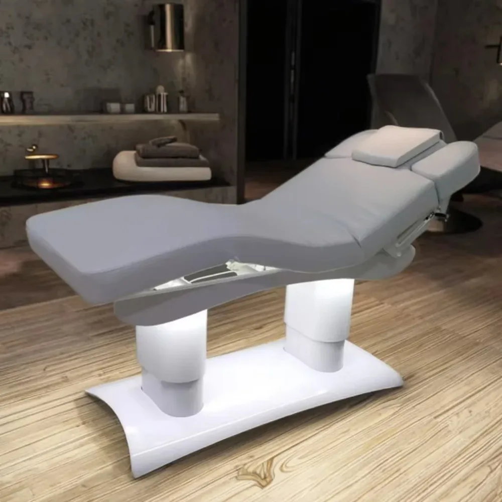

Нагрев, наклонный 4-моторный роскошный регулируемый изогнутый ресниц, косметическая кровать для лица, электрический медицинский салон, спа-массажный стол