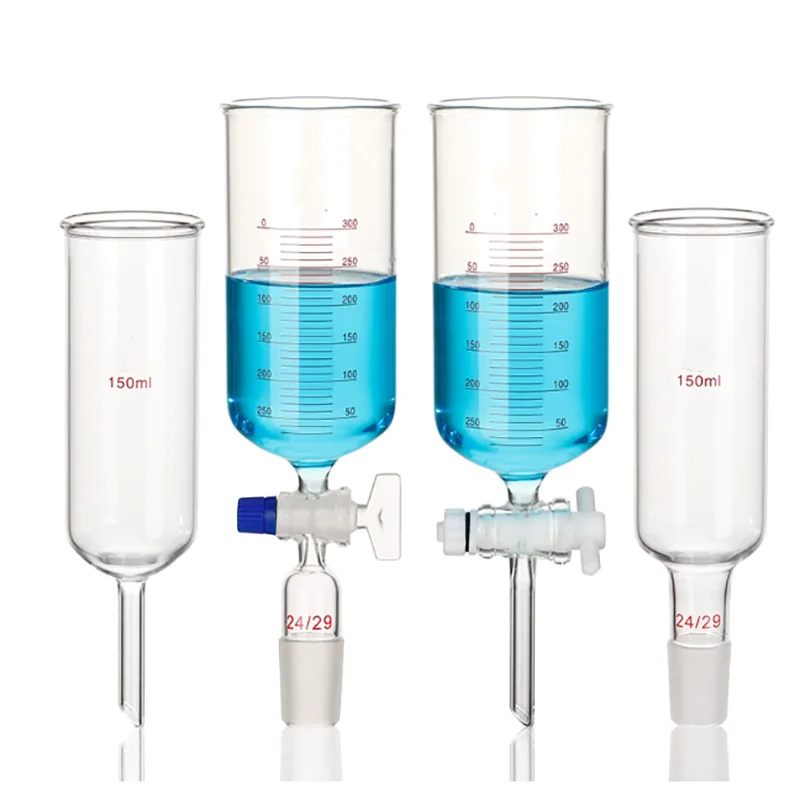 Glass cylindrical funnel standard mouth dripping funnel separation funnel laboratory adding liquid feeding funnel
